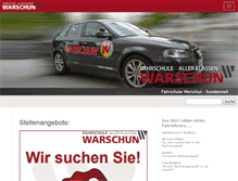 Tablet Screenshot of fahrschule-warschun.de